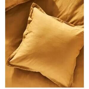 Anthropologie Relaxed Linen-Cotton Euro Golden Sham